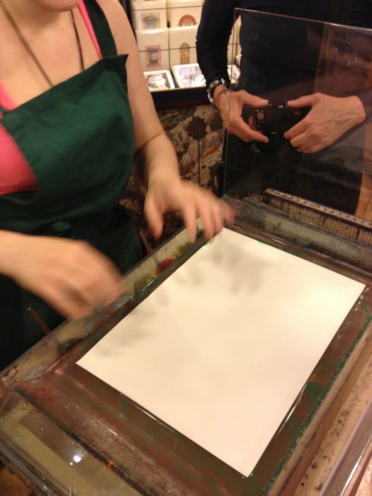 The paper lies on the glue for mere seconds