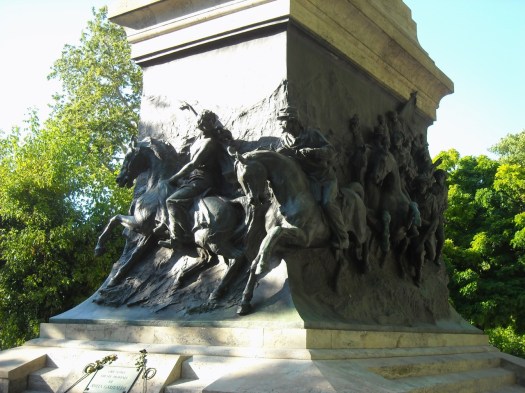 Anita leading Garibaldi's troops away from danger