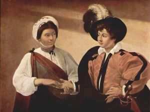 Caravaggio painting of a Fortune Teller