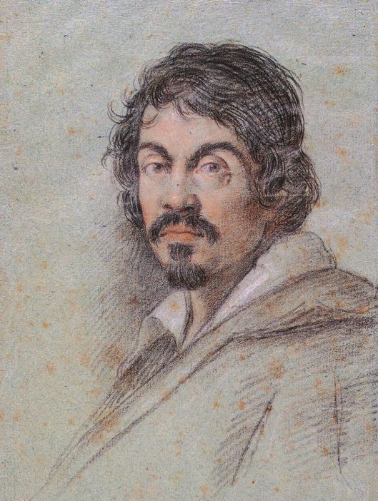 Caravaggio portrait by Ottavio Leoni (c. 1621)