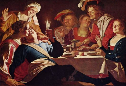 Gerard van Honthorst painting, in the Caravaggio style.