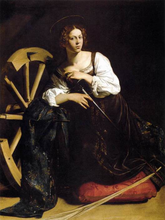 Caravaggio's St. Catherine of Alexandria (1598) with Fillide.